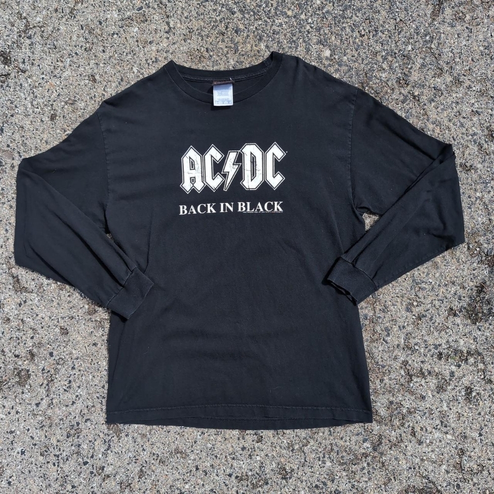 Y2K ACDC Long Sleeve Top Large Men's Aces & Eights 2004